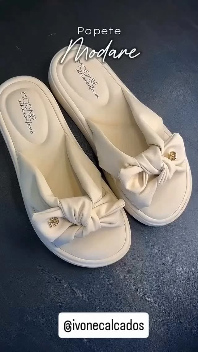 Tamanco Modare de laço off white