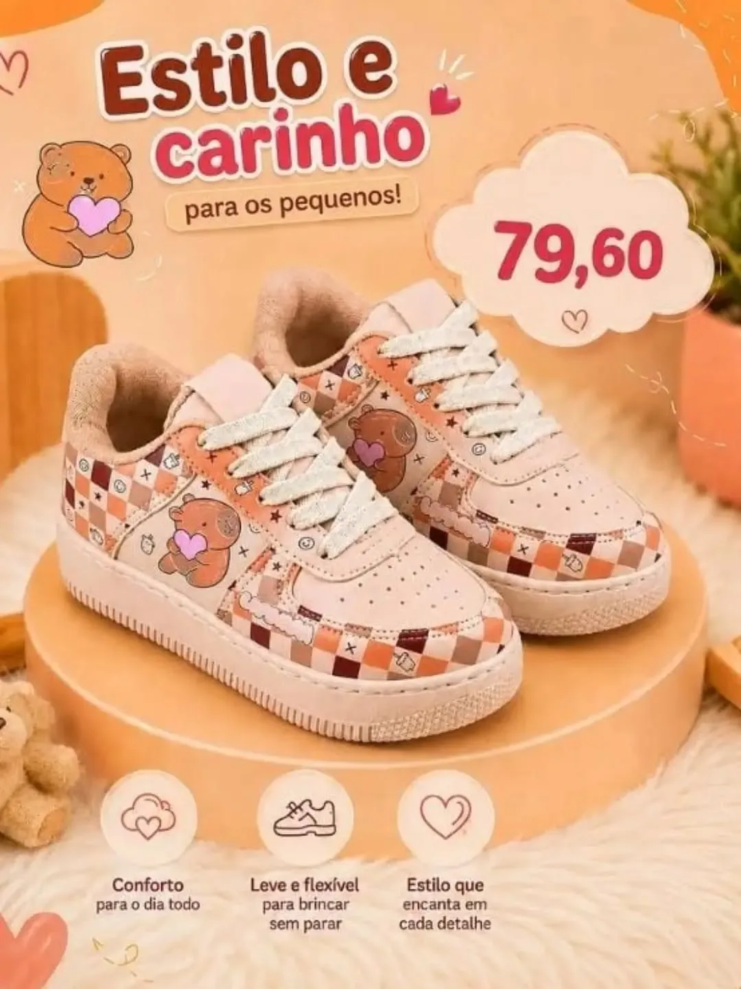 Tênis infantil da capivara